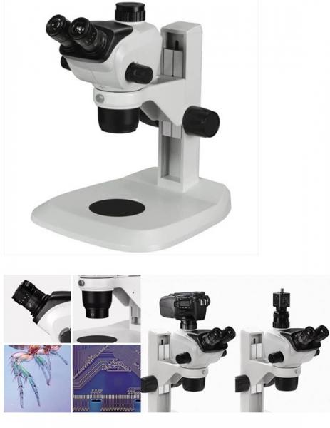 Up - Down Illumination Stereo Zoom Binocular Microscope / Trinocular Stereo