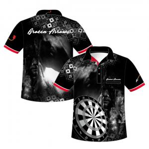 Embroidered Darts T Shirt Personalised Anti Shrink For Adults