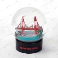 China Tourist Gifts 100mm Golden Gate Bridge Snow Globe on sale