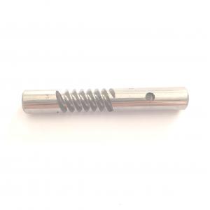 China 54mm Length Polish Worm Gear Shaft For Industrial Lifting Machinery supplier