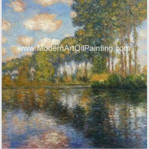 China Franmed Claude Monet River Paintings , Nature Landscape Painting Canvas supplier