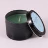 China OEM 2 Oz Recycled Matte Black Tin Can Candle For Bedroom wholesale