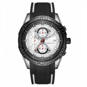 Digital Silicone Alloy Quartz Rubber Band Mens Watches With Strap Chronograph