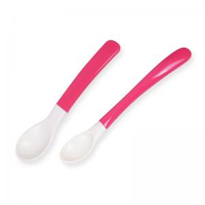 China PP TPE Soft Baby 110℃ Color Changing Plastic Spoons supplier