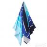 100% Cotton Soft Beach Towel Pool Towel Gradient Blue Striped Towel Bath Towel