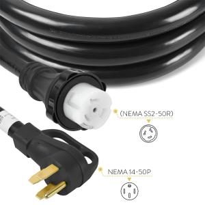 China USA Power Cord Adapter for RV Trailer Motorhome & Camper 2ft 10ft 15ft 25ft Extension 50amp 14-50P SS2-50R SJTW Wire Type wholesale