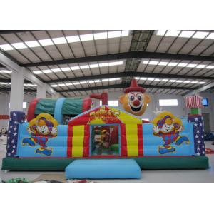 Colourful Funny Clown Inflatable Fun City 8 X 6 X 5m 0.55mm Pvc Tarpaulin Fire Resistance