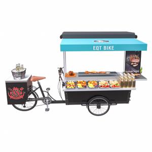 China V Brake Outdoor Mobile Food Tricycle BBQ Vending Cart supplier