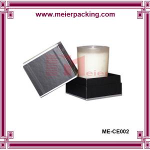 Fancy 100% Recycled glossy black deluxe paper Shoulder Candle box retail packaging