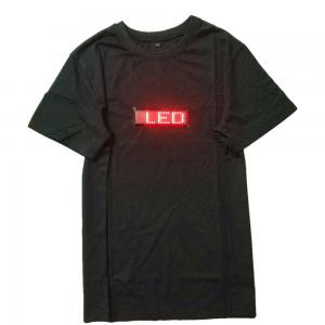 China LED programentable message led T-shirt light up neutral advertising tshirt for men and women flashing party's tshirt supplier