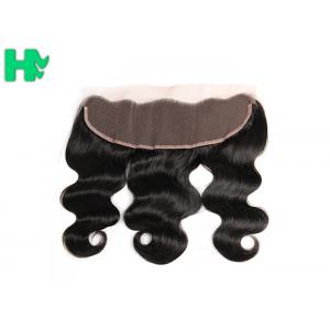 China Unprocessed Virgin Smooth Silk Base Human Hair Closure / 13*4 Ear To Ear Lace Frontal supplier