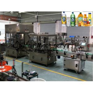 220VAC 0.4mpa Beverage Filling Production Line 35BPM Liquid Capping Labeling