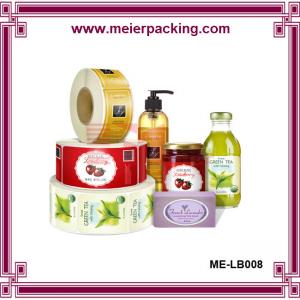 OEM Self-adhesive sticker roll label printing for body Lotion set with yor own logo