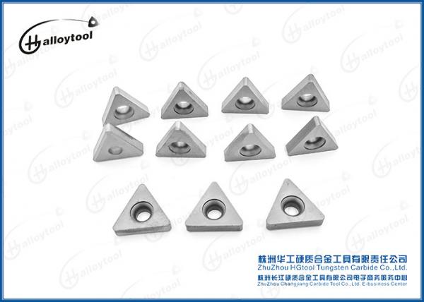 Triangle Tungsten Carbide CNC Inserts Blanks , ISO Thread Metal Cutting Inserts