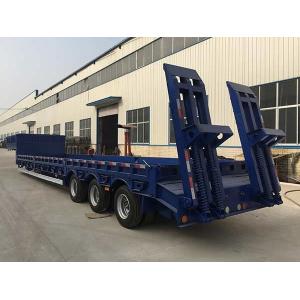 80Tons Lowbed Semi Trailer Transport 80000kgs 4 Axle Low Bed Trailer