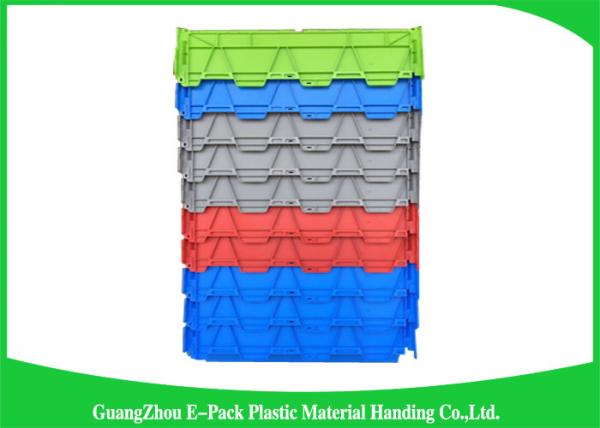 60 Litre Plastic Attached Lid Containers / Lidded Plastic Storage Box