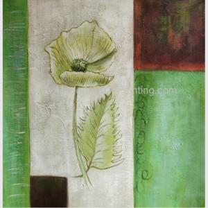 China Modern Abstract Flower Oil Painting On Canvas , Stretched Canvas Painting For Wall DéCor supplier