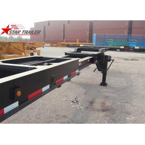 China 8 Tires Black Color 20 Ft Skeletal Trailers Goosneck Container Semi Trailer supplier