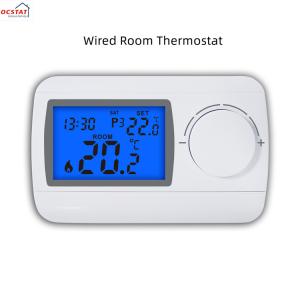 China Wired Electric Heat Programmable Thermostat 230V ABS  For Gas Boiler supplier