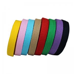 Customized Cotton Twill Webbing 1cm Herringbone Webbing Tape