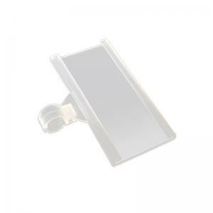 Clear Plastic Wire Shelf Label Holder Tags 75*35mm ODM With Tight Snap Lock Closure