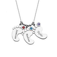 China 0.52x0.8in 0.18lb Mothers Day Foot Necklace Personalized Nameplate Necklace ODM on sale
