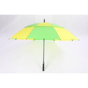 Paraguas resistente expresado ligero del paraguas del golf, verde y amarillo del golf