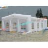 China PVC Tarpaulin / PVC Coated Nylon Inflatable Party Tent , White Inflatable Wedding Tents wholesale