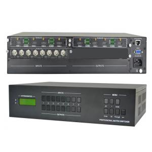 DVI Video Matrix Switcher with 4 Inputs and 4 Outputs Controlled by Front Panel
