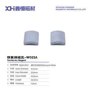China Hard Permanent Magnet Ferrite Sintered At High Temperatures For Motorcycle Motors W021A supplier