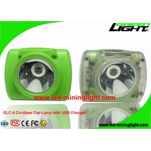 Dual High Low Beam Cordless Miners Cap Light Waterproof With Digital Battery Capacity Display