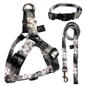 China Adjustable Dog Harness Set Polyester Dog Leash Collar For Pet Animal supplier