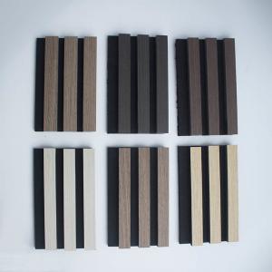 Red Oak Wood Slat Veneer Acoustic Wall Panels For Studio