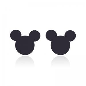 New Fashion Cute Mickey Earrings Black Children Kids Jewelry Cartoon Mouse Animal Stud Earrings