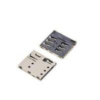 China Nano Type 6 Pin Sim Card Connector LCP Push Push Sim Connector For Moblie Phone on sale