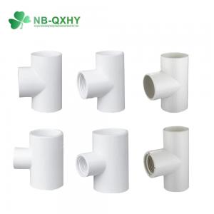Blue PVC Pipe Fitting Tee Sch40 Equal Tee Reducing Tee Female Tee for Glue Connection