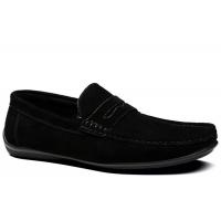 China Summer Suede Loafers Mens Leather Moccasins Shoes , Mens Black Slip On Dress Shoes on sale
