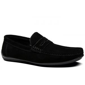 China Summer Suede Loafers Mens Leather Moccasins Shoes Black Slip On Dress Shoes For Driving supplier