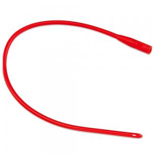 China Red Rubber Intermittent Catheter 1-Way Rubber Urethral Catheter Tube supplier