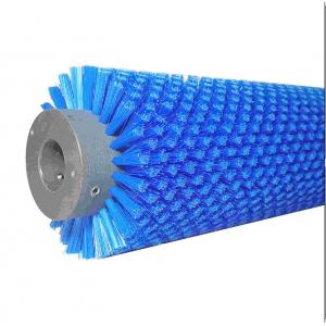 Blue PP Nylon Industrial Roller Brush For Fruit And Vegetable Cleaning ODM