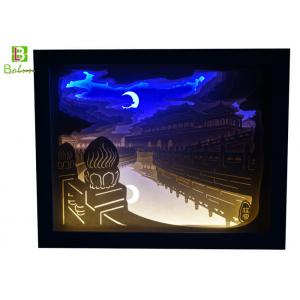 Retail Display Props Papercut Backlit Lamp Forbidden City Night View