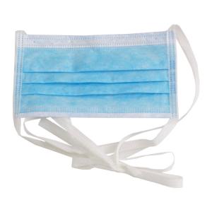 China Blue White Medical Use Non Woven 3ply Face Mask With Tie On supplier