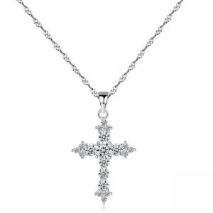 Rope Chain Trendy Cross Necklace 316L Stainless Steel Fashion Jewelry Necklaces