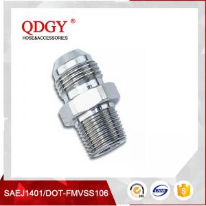 qdgy steel material with chromed plated coating -3 AND -4 AN  SAE Brake Adapter Fittingsstainless flare to pipe straight