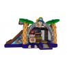 China Inflatable pirate topic combo inflatable pirate treasure themed combo house with double slide for kids wholesale