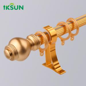 Modern Nordic Rome Gold Telescopic Curtain Rod Double Pole Thick 1.2mm Aluminum Alloy Mute Punch Curtain Rod