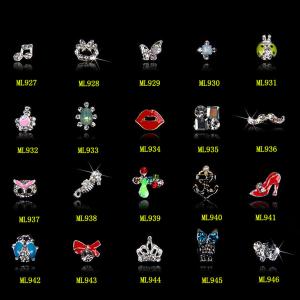China Hot NEW Wholesale Alloy Jewelry 3D Nail Art Jewelry Nail rhinestones Sticker Supplier Number ML927-946 supplier