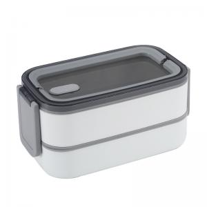 Double Layer Stainless Steel Stackable Lunch Box Leak Proof For Portion Control
