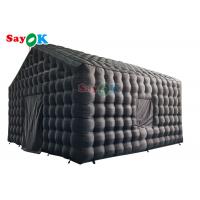 China Commercial Oxford Black Inflatable Cube Party Tent Nightclub With Air Blower on sale