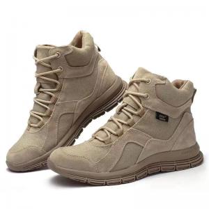 China Men's shoes outdoor desert boots high-top tactical boots non-slip wear-resistant cold-proof breathable shock-absorbing supplier